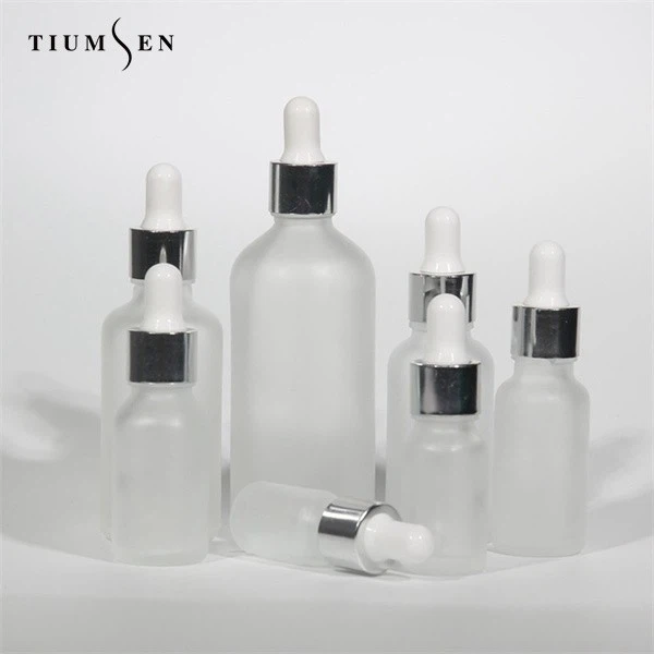 Glass Boston Round Bottles With Dropper Cap